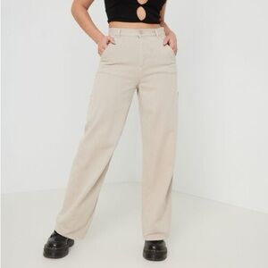 Garage Beige Carpenter Pants